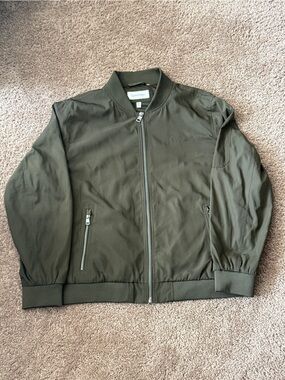 Calvin Klein Olive Green Bomber Jacket Like New
